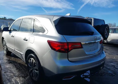 2014 Acura Mdx Technology Package from USA, damaged, VIN 5FRYD4H41EB007973